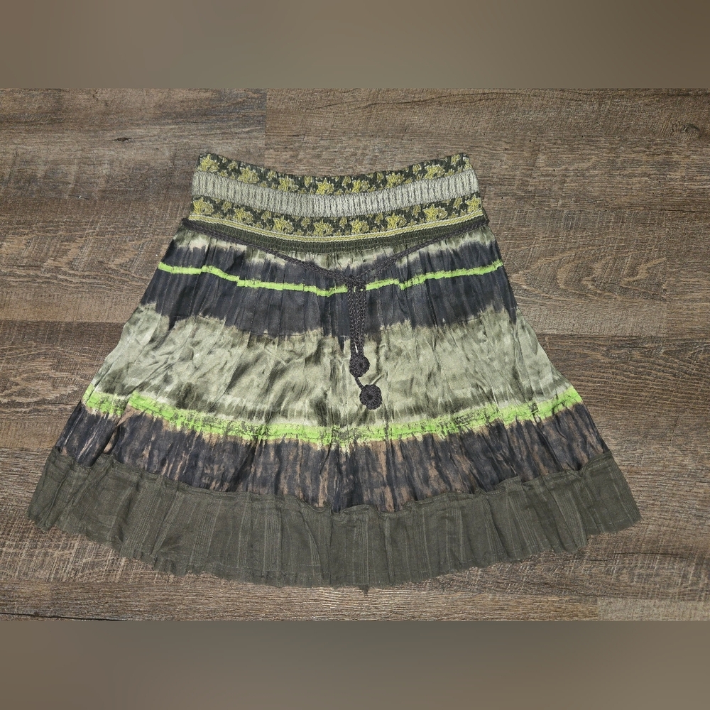 Green and Black Women's Skirt